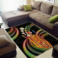 Hawaii King Kamehameha Area Rug Fantastic Plumeria Reggae