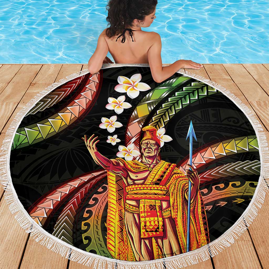 Hawaii King Kamehameha Beach Blanket Fantastic Plumeria Reggae