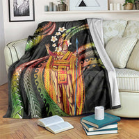 Hawaii King Kamehameha Blanket Fantastic Plumeria Reggae