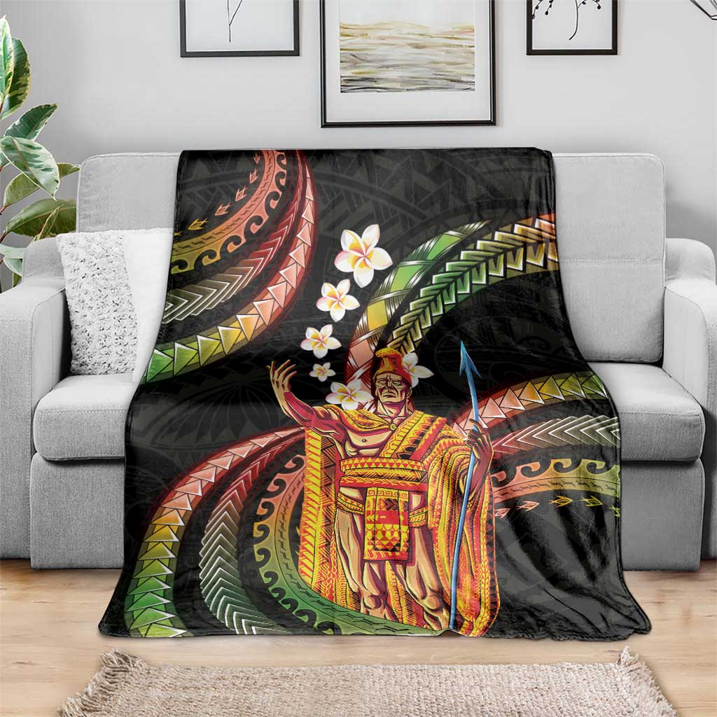 Hawaii King Kamehameha Blanket Fantastic Plumeria Reggae