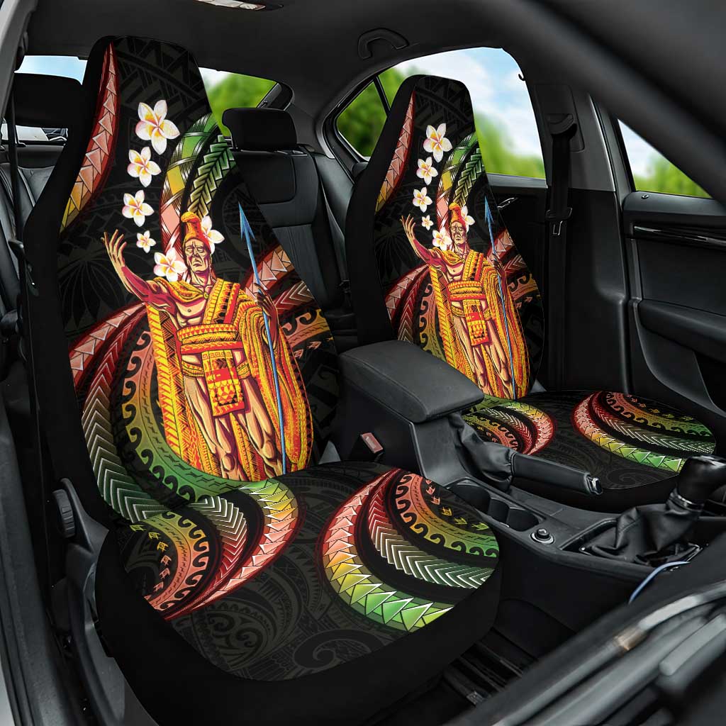 Hawaii King Kamehameha Car Seat Cover Fantastic Plumeria Reggae