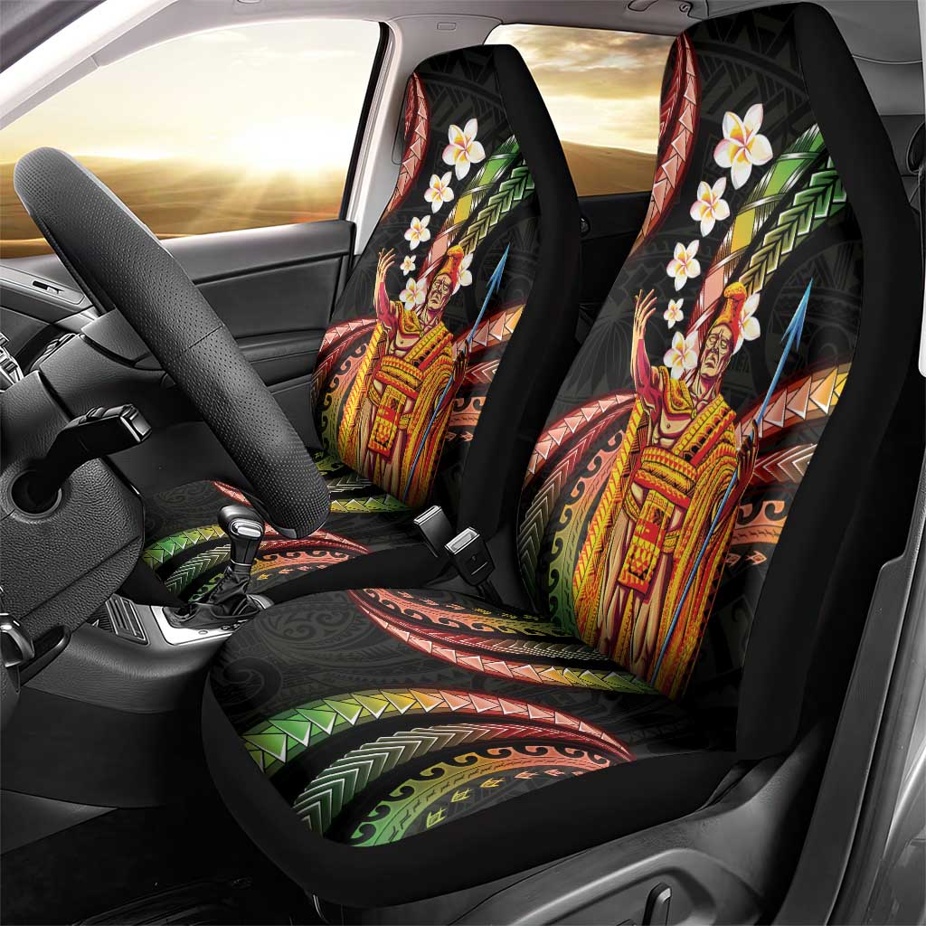 Hawaii King Kamehameha Car Seat Cover Fantastic Plumeria Reggae