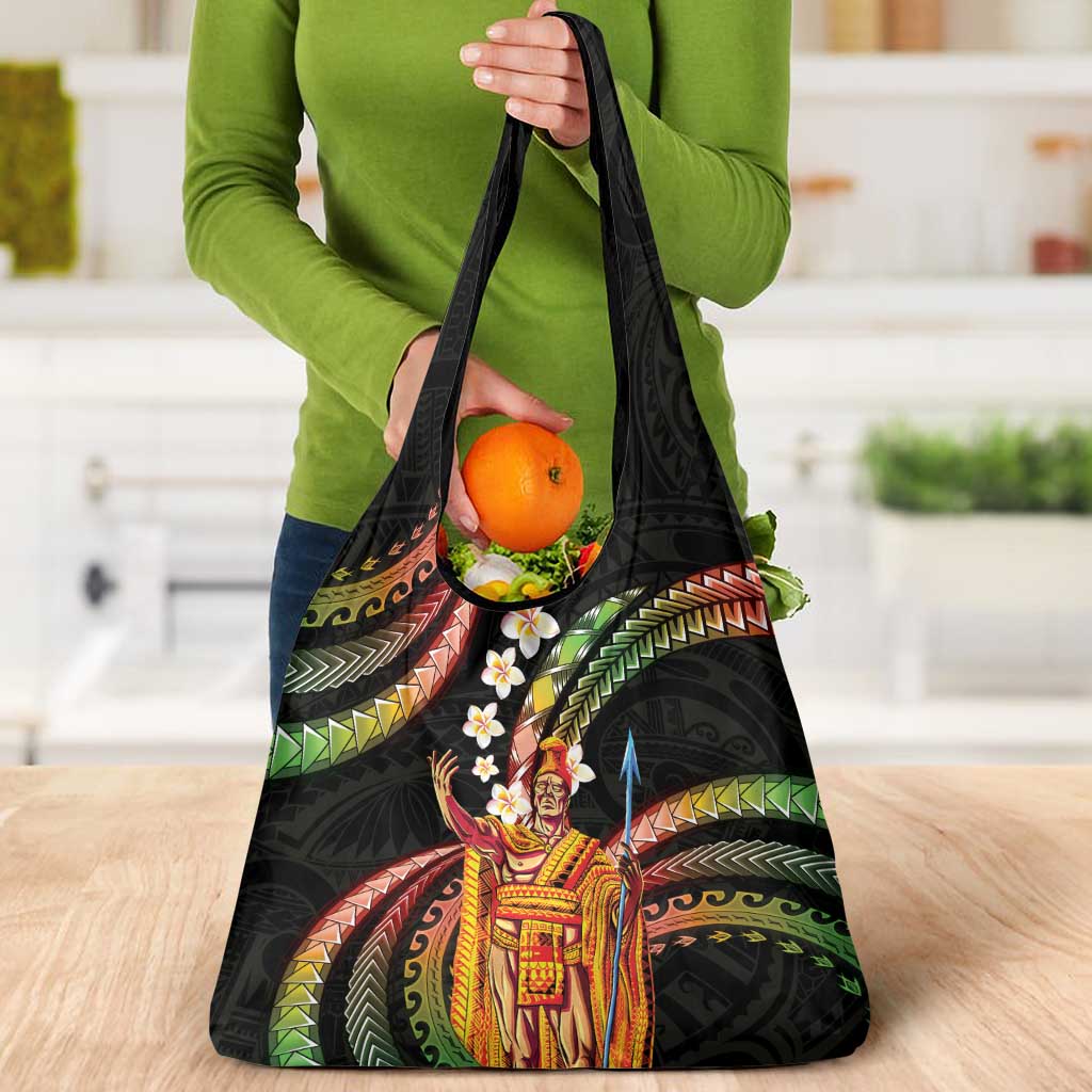 Hawaii King Kamehameha Grocery Bag Fantastic Plumeria Reggae