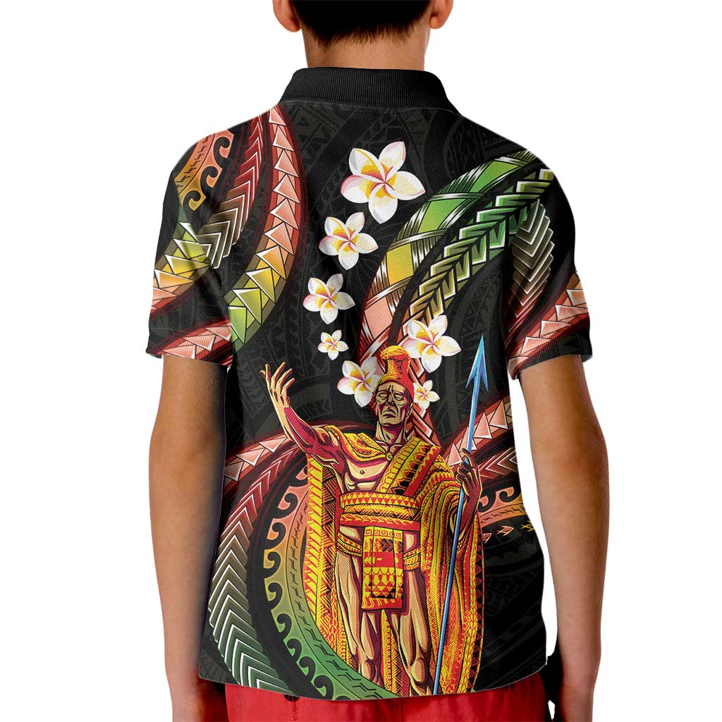 Hawaii King Kamehameha Kid Polo Shirt Fantastic Plumeria Reggae