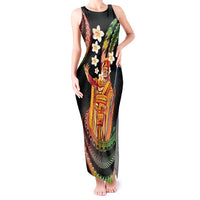 Hawaii King Kamehameha Tank Maxi Dress Fantastic Plumeria Reggae
