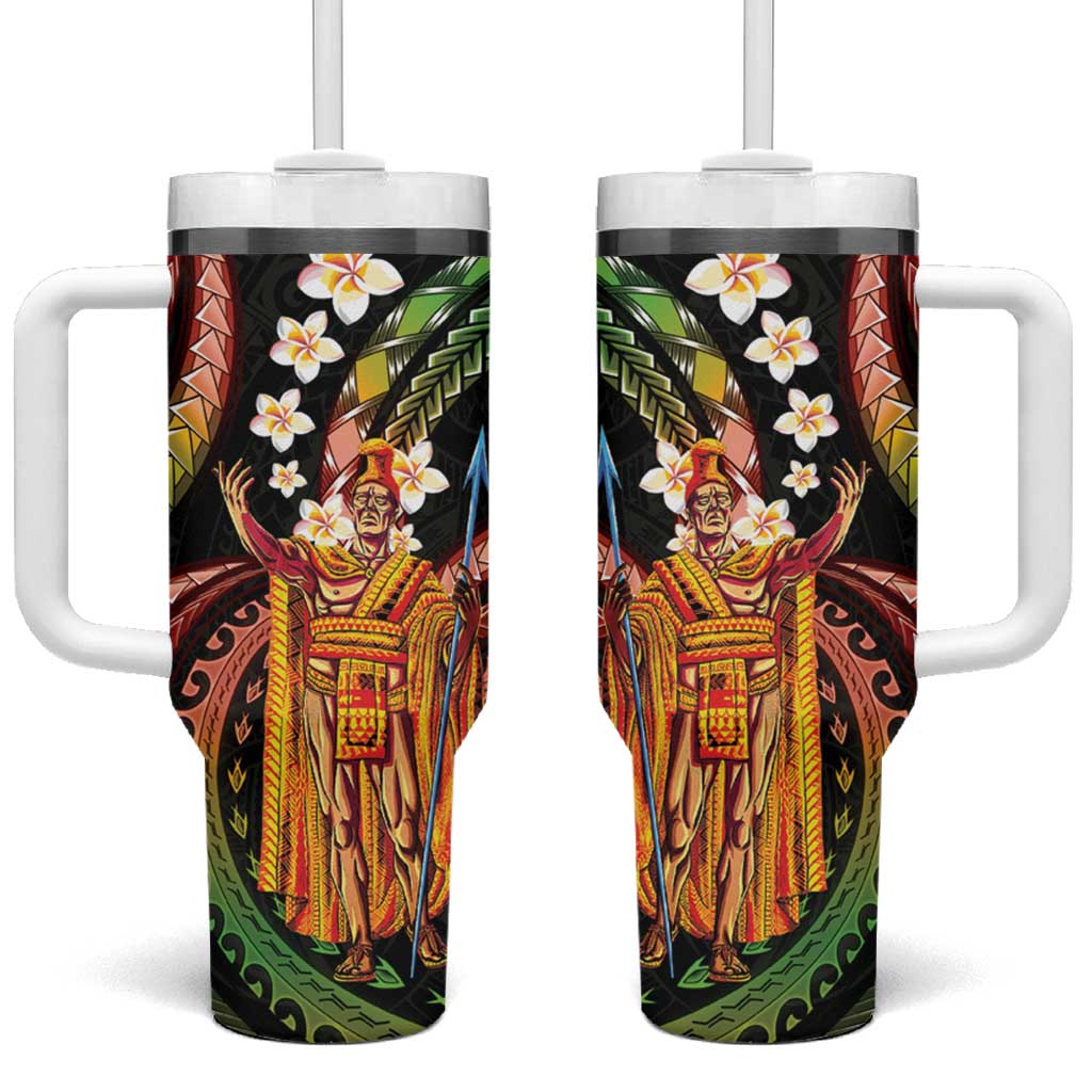 Hawaii King Kamehameha Tumbler With Handle Fantastic Plumeria Reggae