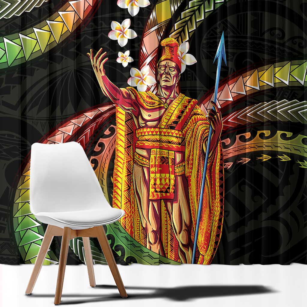 Hawaii King Kamehameha Window Curtain Fantastic Plumeria Reggae