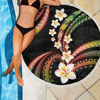 Hawaii Plumeria Reggae Beach Blanket Polynesian Pattern