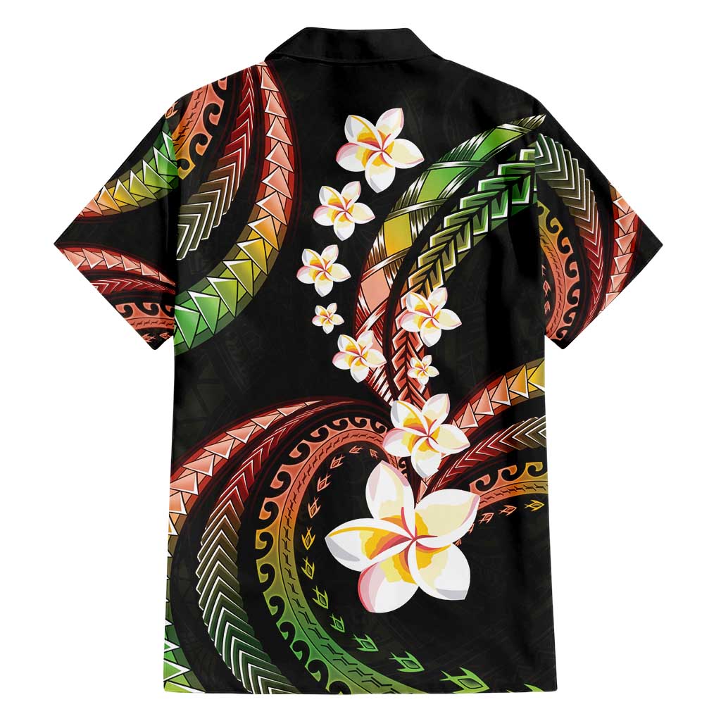 Hawaii Plumeria Reggae Hawaiian Shirt Polynesian Pattern