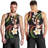 Hawaii Plumeria Reggae Men Tank Top Polynesian Pattern