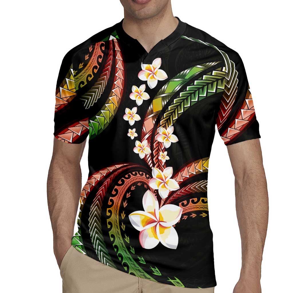 Hawaii Plumeria Reggae Rugby Jersey Polynesian Pattern LT01 - Polynesian Pride