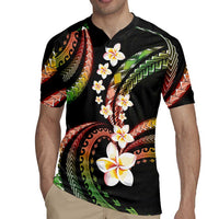 Hawaii Plumeria Reggae Rugby Jersey Polynesian Pattern LT01 - Polynesian Pride