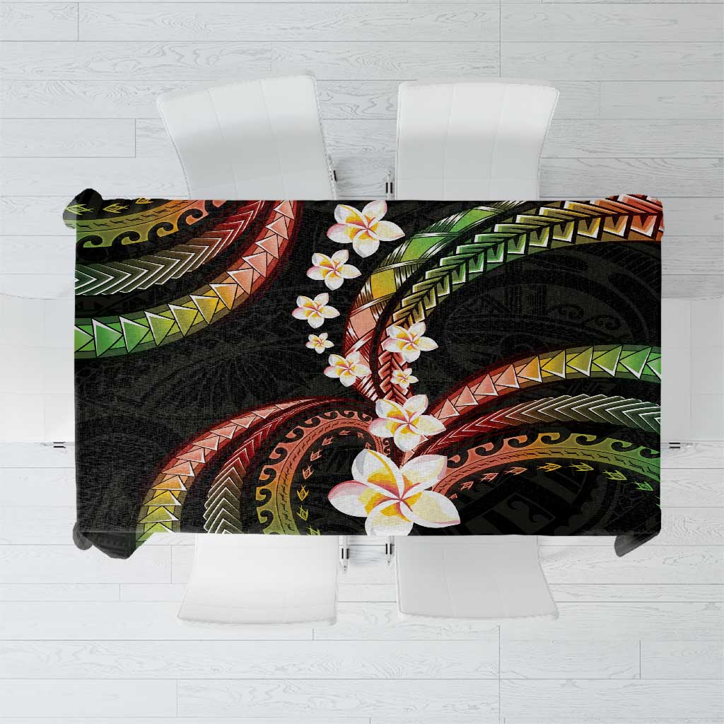 Hawaii Plumeria Reggae Tablecloth Polynesian Pattern