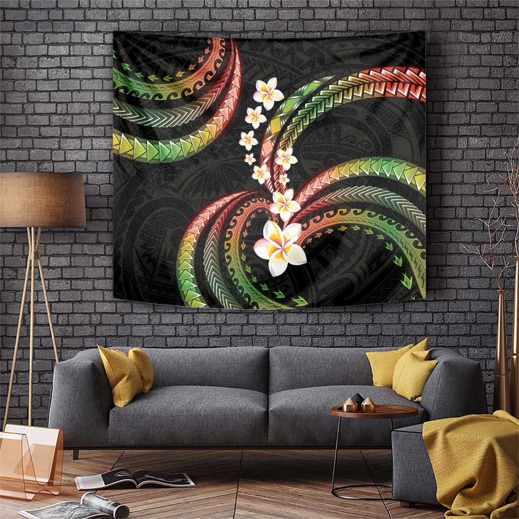 Hawaii Plumeria Reggae Tapestry Polynesian Pattern