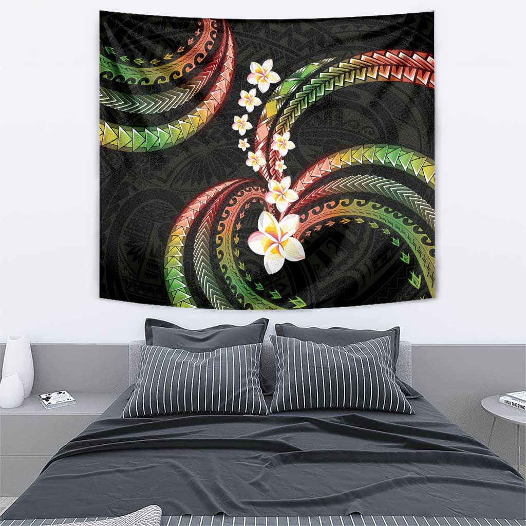 Hawaii Plumeria Reggae Tapestry Polynesian Pattern