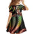 Hawaii Shaka Sign Family Matching Off The Shoulder Long Sleeve Dress and Hawaiian Shirt Fantastic Frangipani Reggae