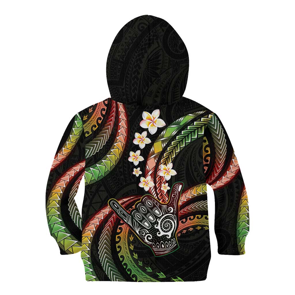 Hawaii Shaka Sign Kid Hoodie Fantastic Frangipani Reggae