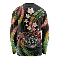 Hawaii Shaka Sign Long Sleeve Shirt Fantastic Frangipani Reggae