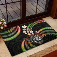 Hawaii Shaka Sign Rubber Doormat Fantastic Frangipani Reggae