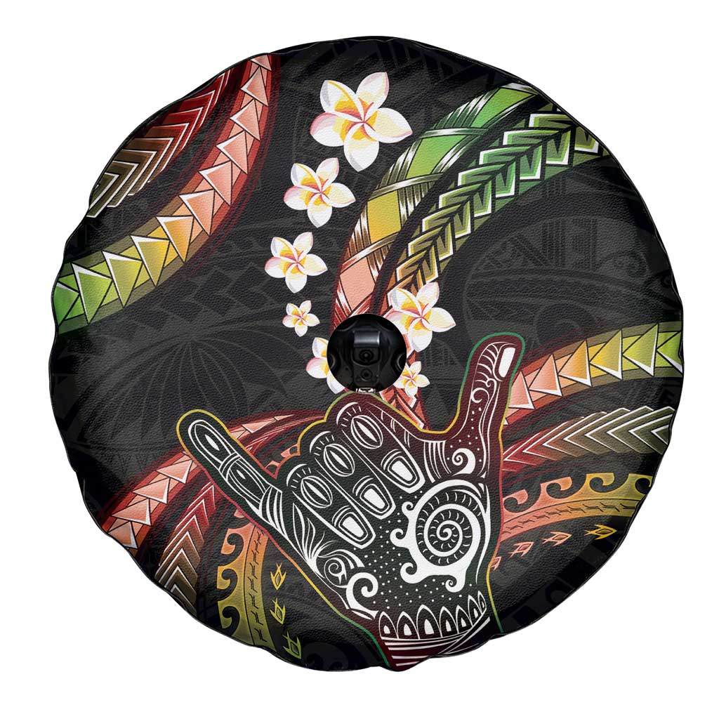 Hawaii Shaka Sign Spare Tire Cover Fantastic Frangipani Reggae