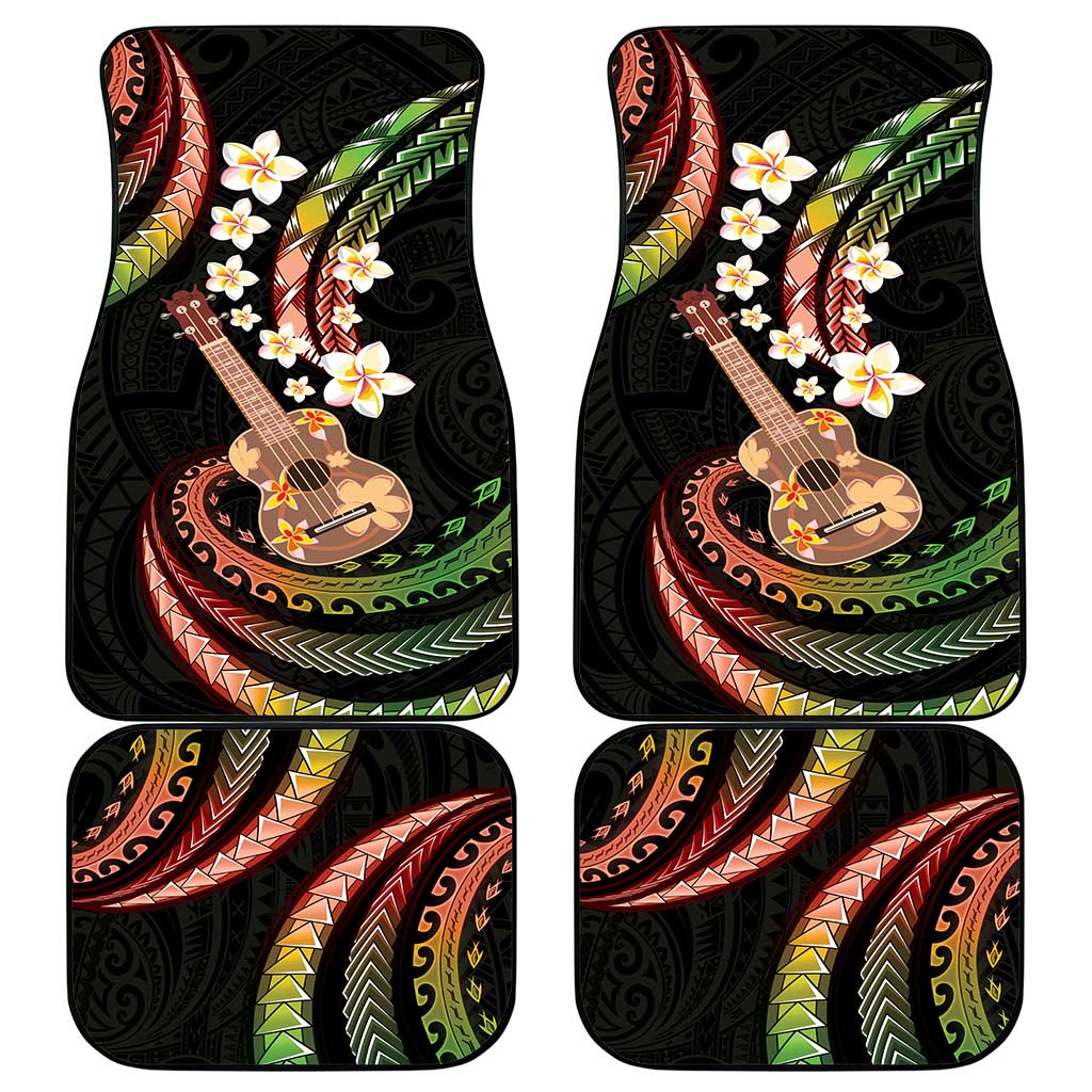 Hawaiian Ukulele Car Mats Jawaiian Fantastic Plumeria