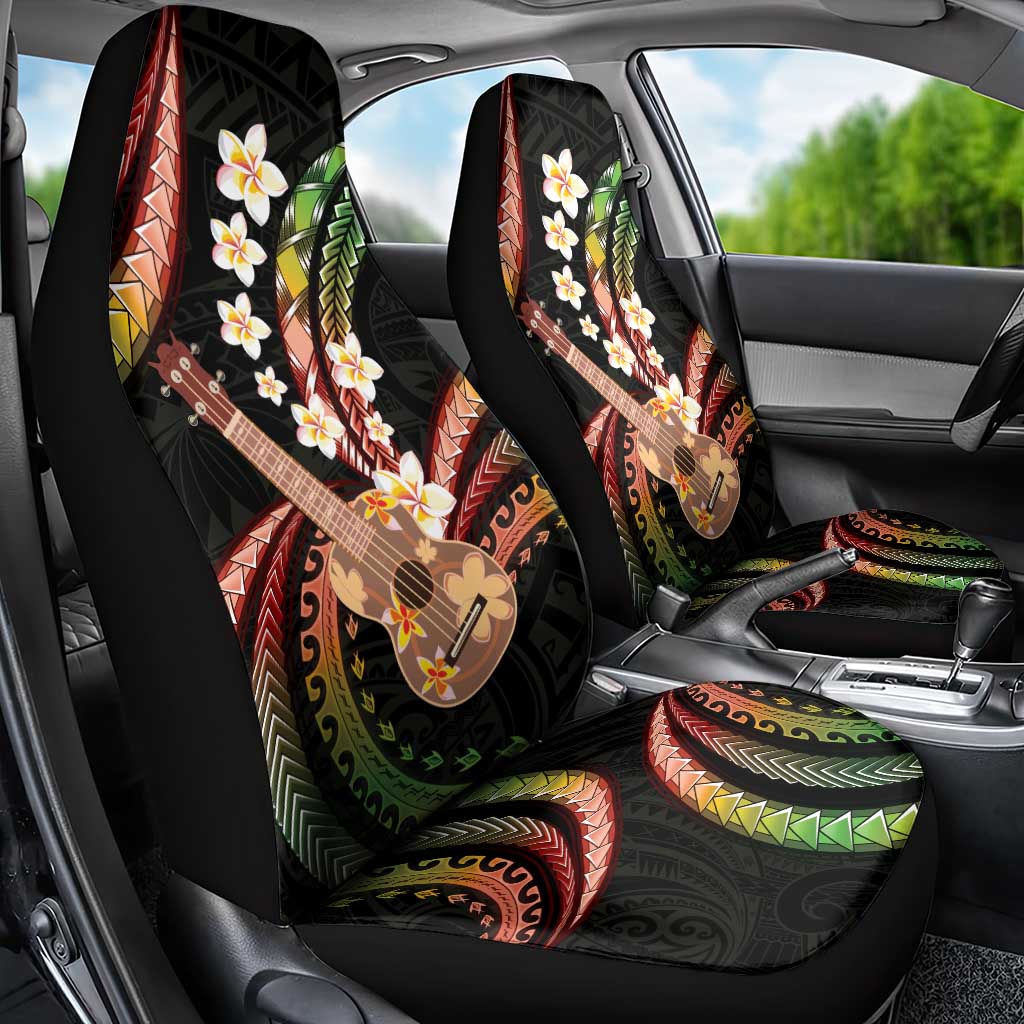 Hawaiian Ukulele Car Seat Cover Jawaiian Fantastic Plumeria