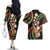 Hawaiian Ukulele Couples Matching Off The Shoulder Long Sleeve Dress and Hawaiian Shirt Jawaiian Fantastic Plumeria