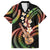 Hawaiian Ukulele Family Matching Off The Shoulder Long Sleeve Dress and Hawaiian Shirt Jawaiian Fantastic Plumeria