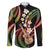 Hawaiian Ukulele Family Matching Off The Shoulder Long Sleeve Dress and Hawaiian Shirt Jawaiian Fantastic Plumeria