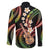 Hawaiian Ukulele Family Matching Off The Shoulder Long Sleeve Dress and Hawaiian Shirt Jawaiian Fantastic Plumeria