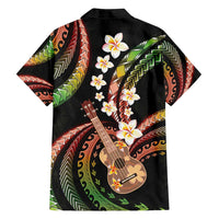Hawaiian Ukulele Family Matching Tank Maxi Dress and Hawaiian Shirt Jawaiian Fantastic Plumeria LT01 - Polynesian Pride