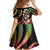 Hawaiian Ukulele Kid Short Sleeve Dress Jawaiian Fantastic Plumeria