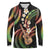 Hawaiian Ukulele Long Sleeve Polo Shirt Jawaiian Fantastic Plumeria