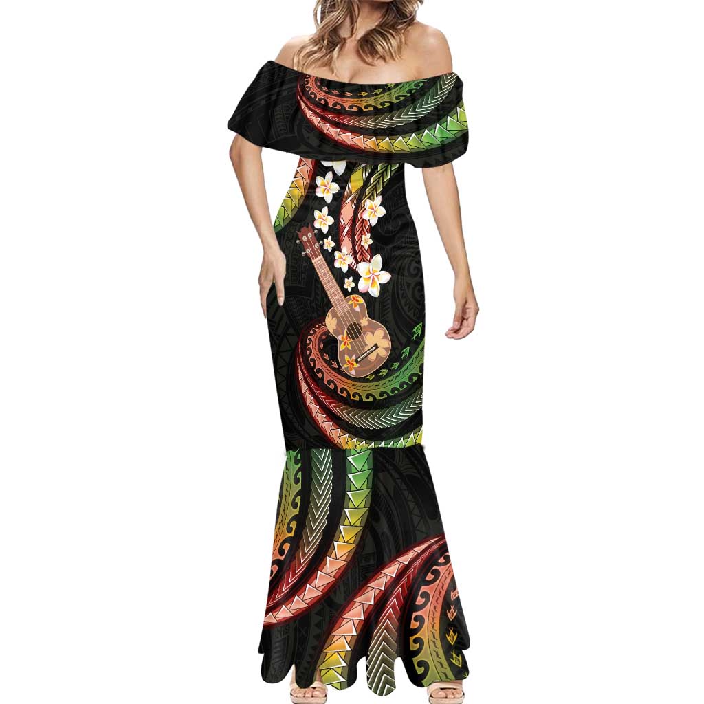 Hawaiian Ukulele Mermaid Dress Jawaiian Fantastic Plumeria LT01 - Polynesian Pride