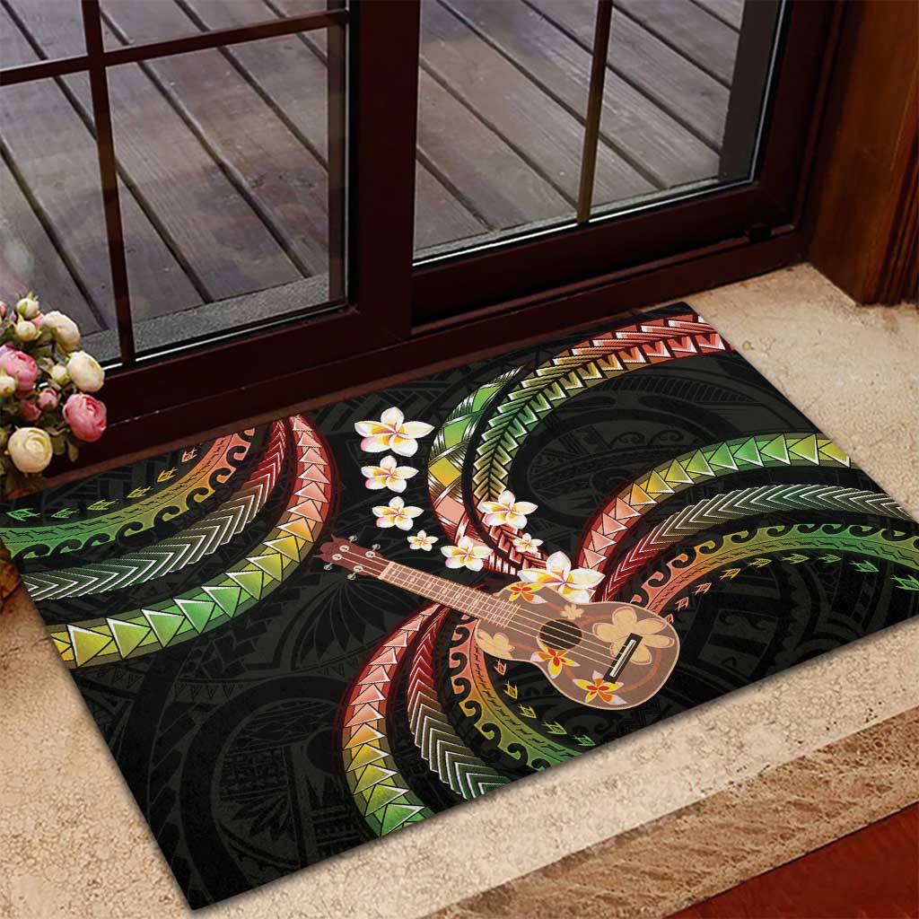 Hawaiian Ukulele Rubber Doormat Jawaiian Fantastic Plumeria LT01 - Polynesian Pride