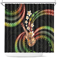 Hawaiian Ukulele Shower Curtain Jawaiian Fantastic Plumeria LT01 Reggae - Polynesian Pride