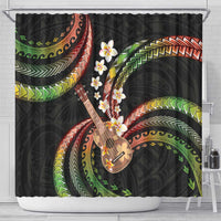 Hawaiian Ukulele Shower Curtain Jawaiian Fantastic Plumeria LT01 - Polynesian Pride