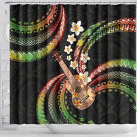 Hawaiian Ukulele Shower Curtain Jawaiian Fantastic Plumeria LT01 - Polynesian Pride