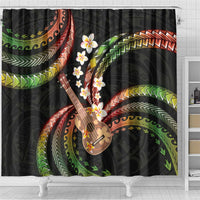 Hawaiian Ukulele Shower Curtain Jawaiian Fantastic Plumeria LT01 - Polynesian Pride