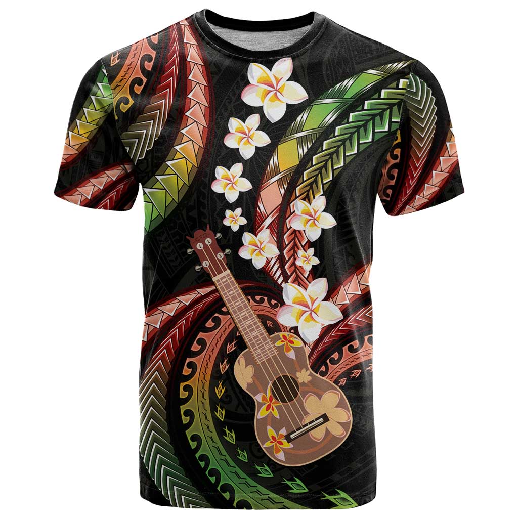 Hawaiian Ukulele T Shirt Jawaiian Fantastic Plumeria