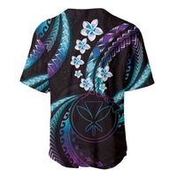 Hawaii Map Kanaka Maoli Baseball Jersey Fantastic Frangipani Amethyst Gradient LT01 - Polynesian Pride
