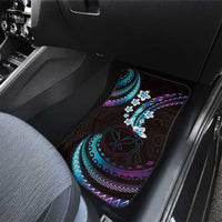 Hawaii Map Kanaka Maoli Car Mats Fantastic Frangipani Amethyst Gradient