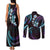 Hawaii Map Kanaka Maoli Couples Matching Tank Maxi Dress and Long Sleeve Button Shirt Fantastic Frangipani Amethyst Gradient