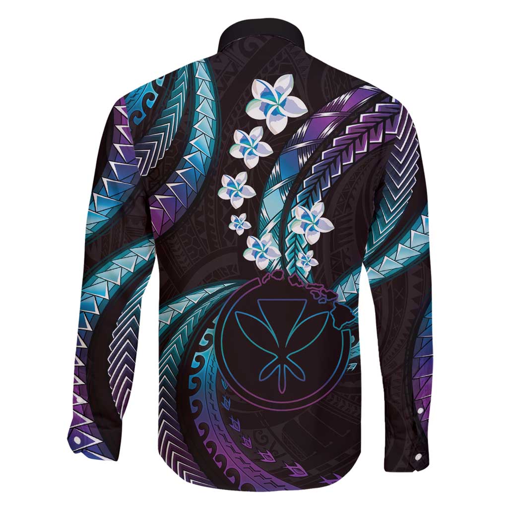 Hawaii Map Kanaka Maoli Family Matching Mermaid Dress and Hawaiian Shirt Fantastic Frangipani Amethyst Gradient LT01 - Polynesian Pride