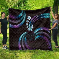 Hawaii Map Kanaka Maoli Quilt Fantastic Frangipani Amethyst Gradient