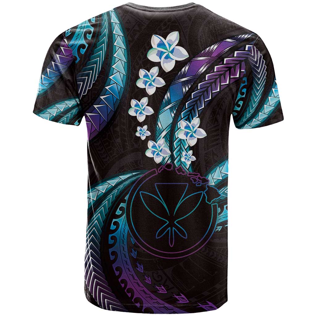 Hawaii Map Kanaka Maoli T Shirt Fantastic Frangipani Amethyst Gradient