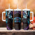 Hawaii Map Kanaka Maoli Tumbler With Handle Fantastic Frangipani Amethyst Gradient