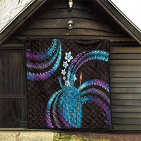 Hawaii King Kamehameha Quilt Fantastic Plumeria Amethyst Gradient
