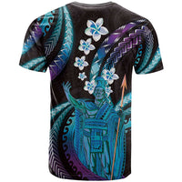 Hawaii King Kamehameha T Shirt Fantastic Plumeria Amethyst Gradient