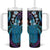 Hawaii King Kamehameha Tumbler With Handle Fantastic Plumeria Amethyst Gradient